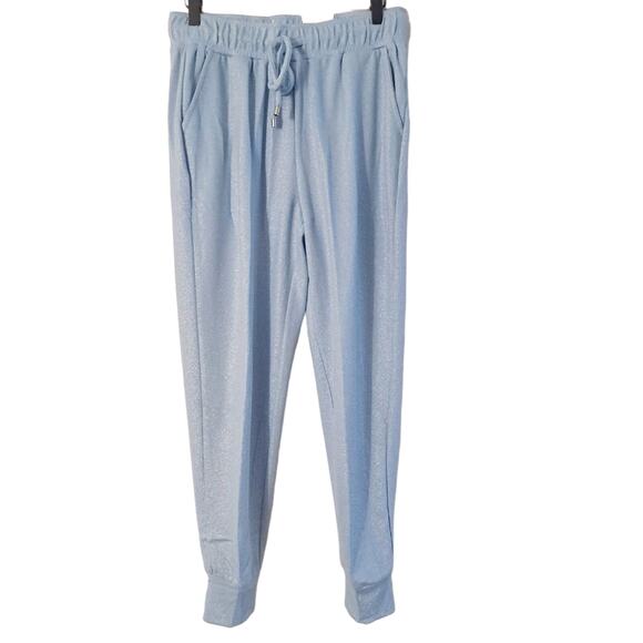 INC International Concepts High Rise Metallic Knit Joggers - Picture 2 of 8